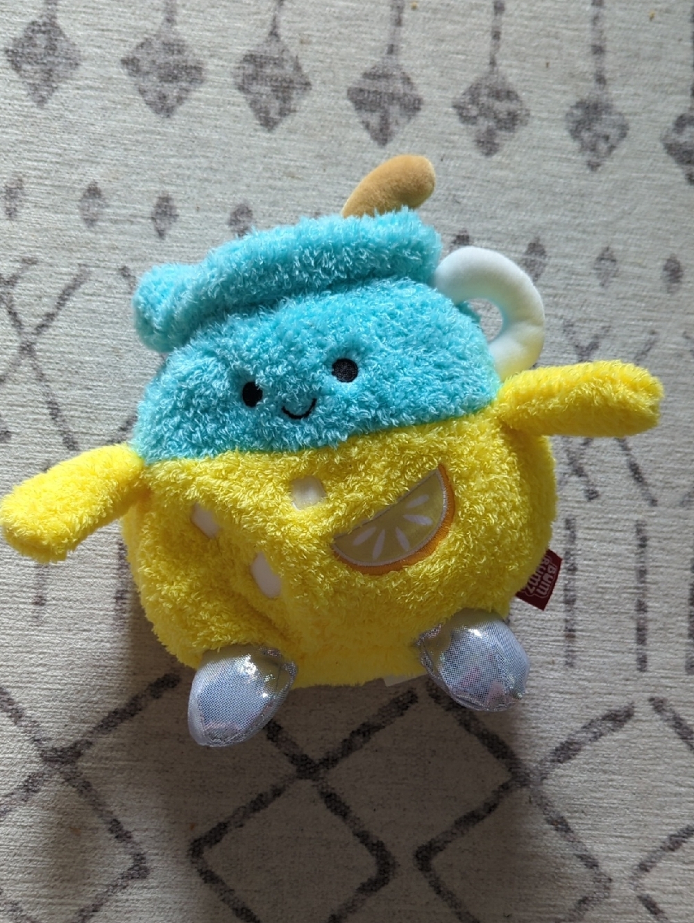 Bum Bumz Plush Lemon Tea Squeak Toy - Yellow & Aqua - 89